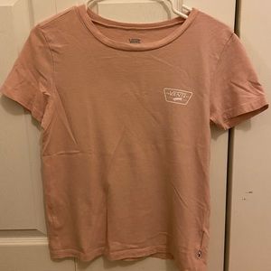 Vans light pink vans short sleeve crew neck tee